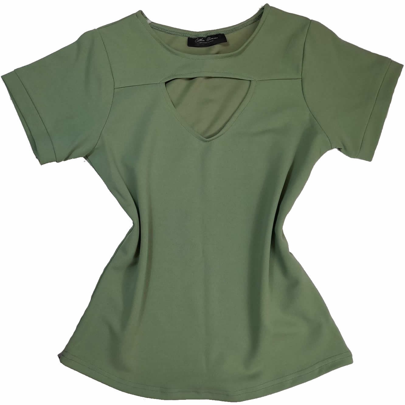 Round Neck Blouse with Discreet Neckline